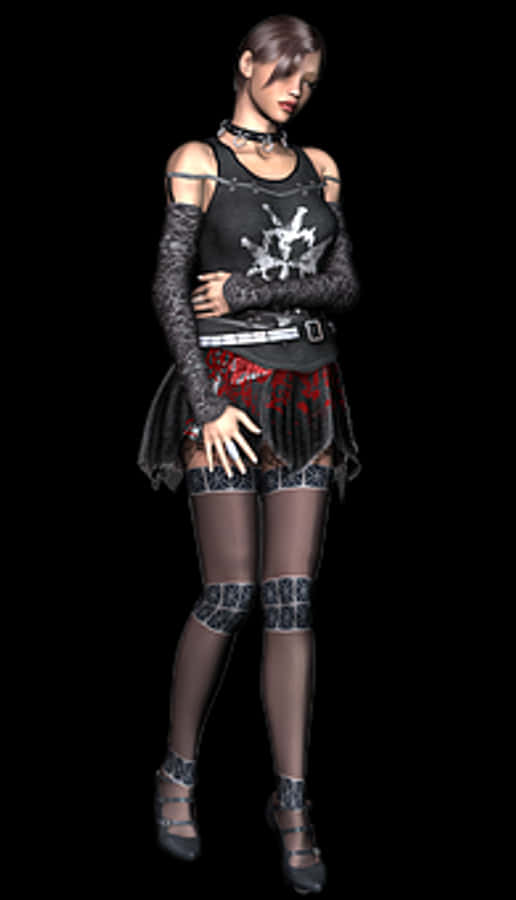 Gothic_ Style_ Animated_ Girl