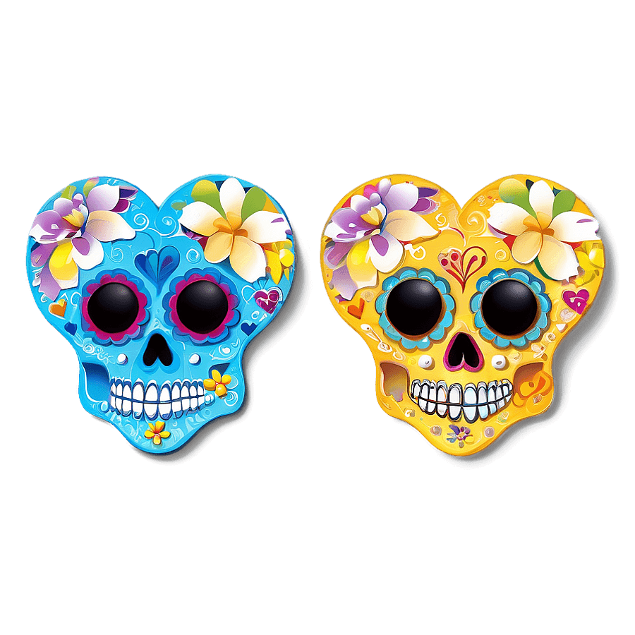 Sugar Skulls in Love PNG aii