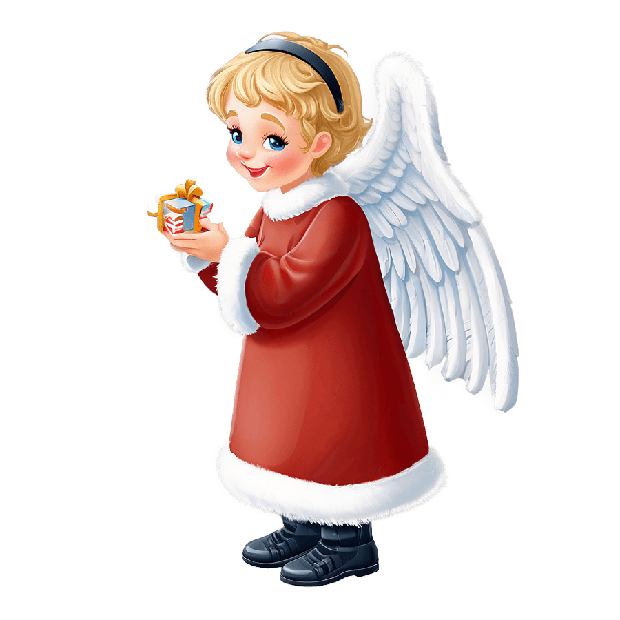 Cute Christmas Angel PNG 44