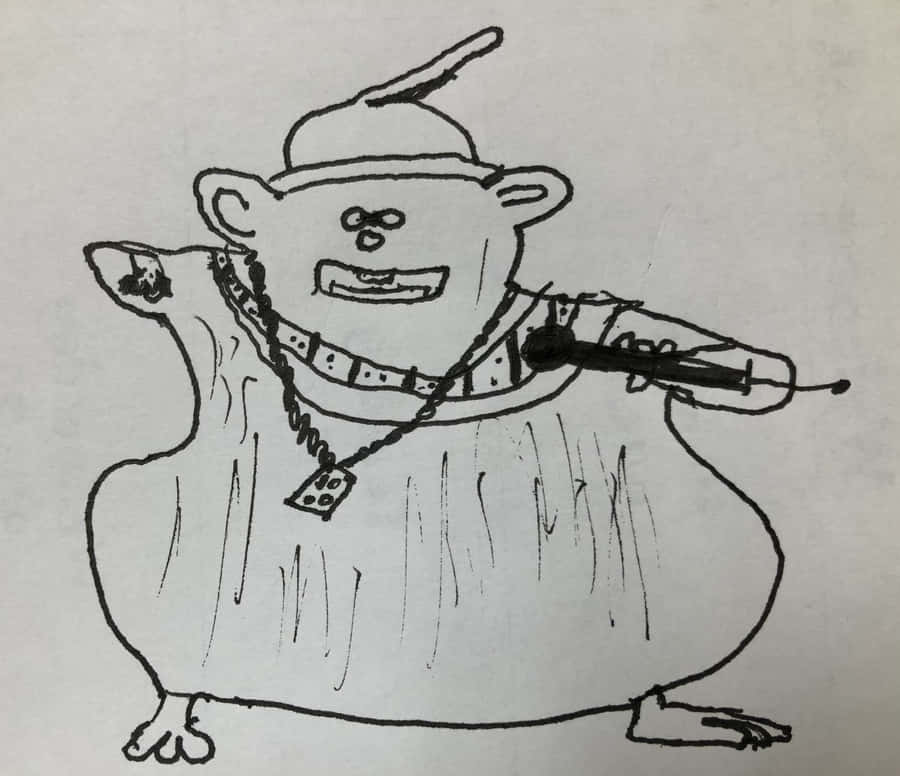 Schizzo di Biggie Cheese Disegnato a Mano
