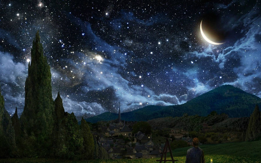 2560x1600 Crescent Moon Wallpaper Free Download