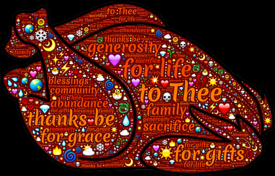 Thanksgiving Turkey Word Art