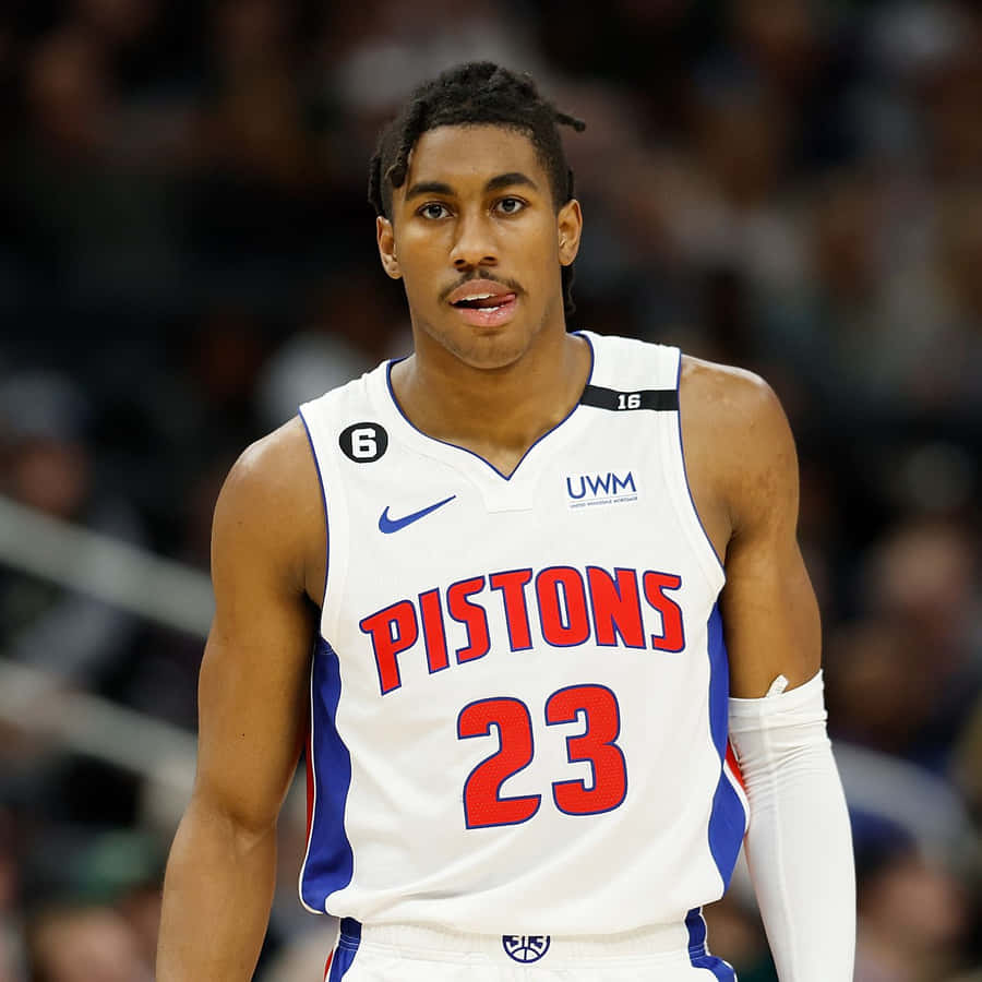Jaden Ivey im Detroit Pistons-Trikot 23