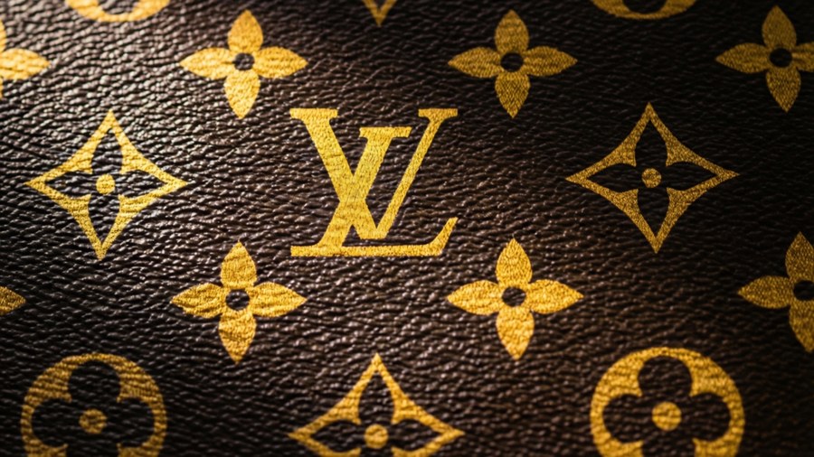 LV Monogram Texture Macro Wallpaper