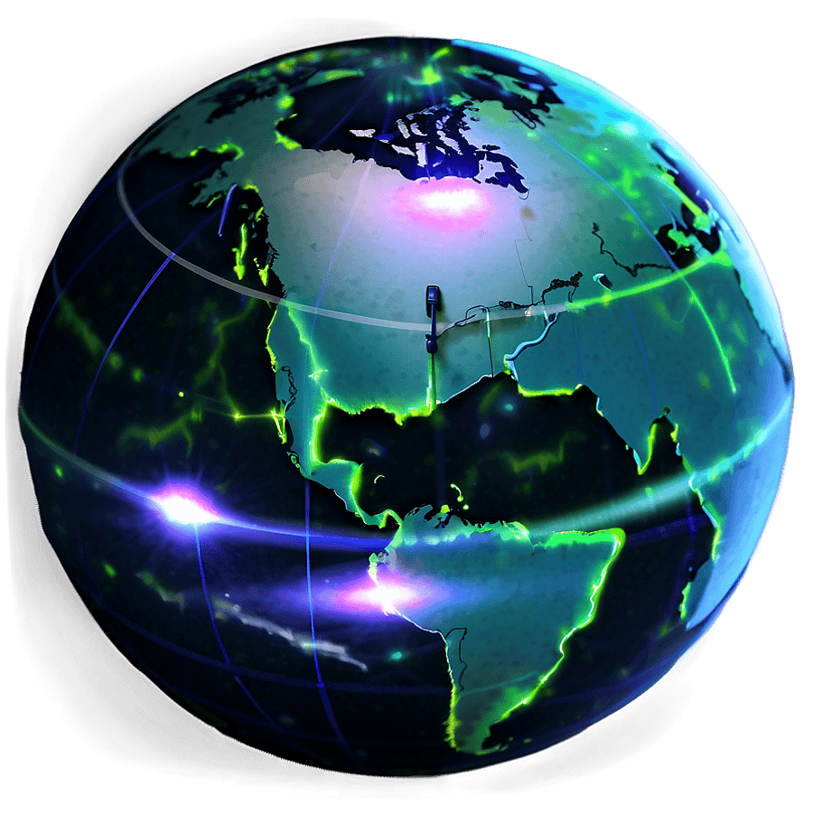 Glowing Globe Icon PNG pxc50