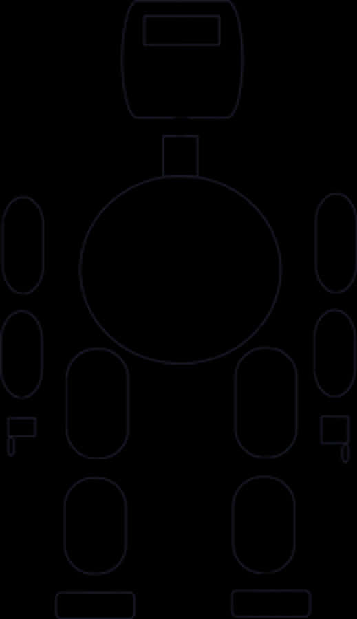 Abstract Robot Silhouette Outline