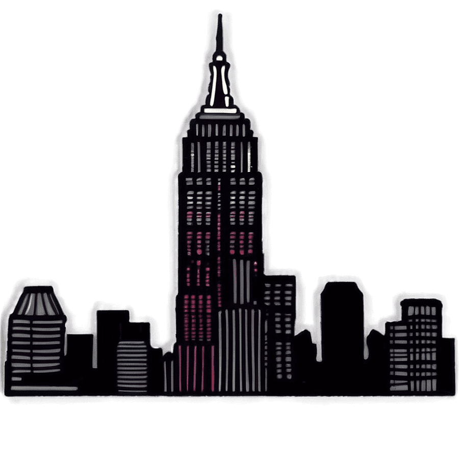 Empire State Building Halloween Theme PNG laq49