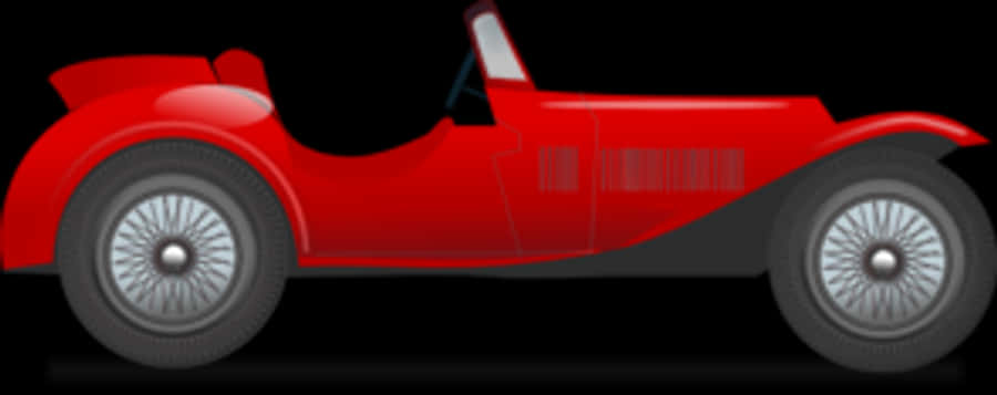 Vintage Red Roadster Car