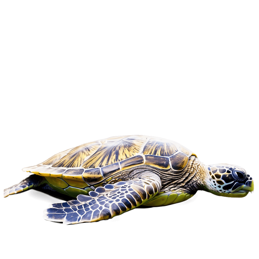 Green Sea Turtle Profile PNG qrr
