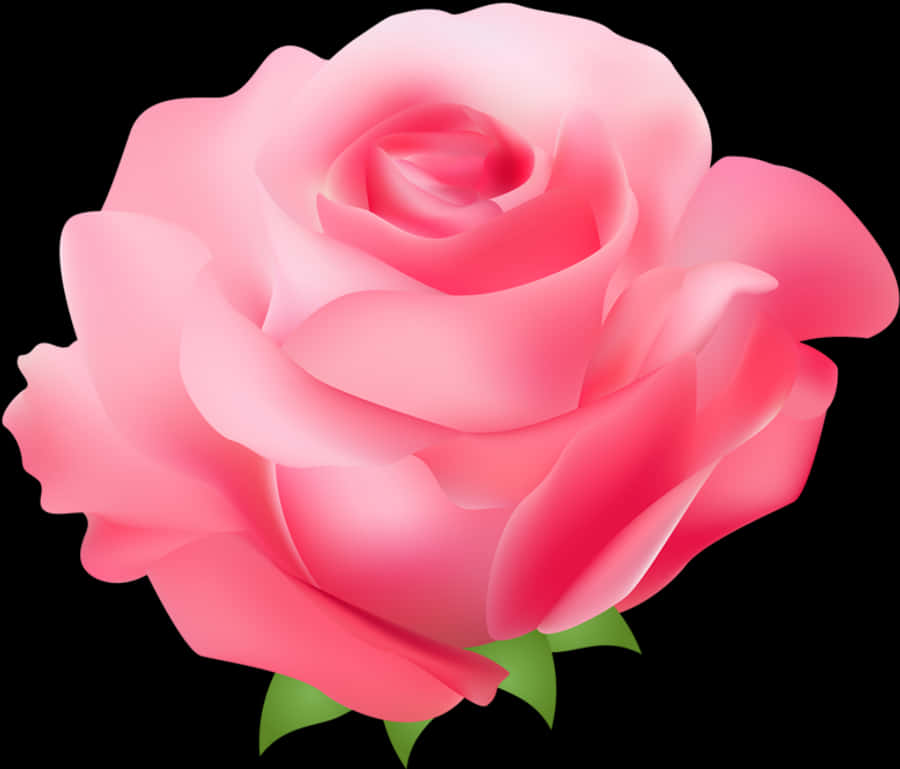 Rose Pink Free Clip Art - Pink Rose Png Clipart, Transparent Png