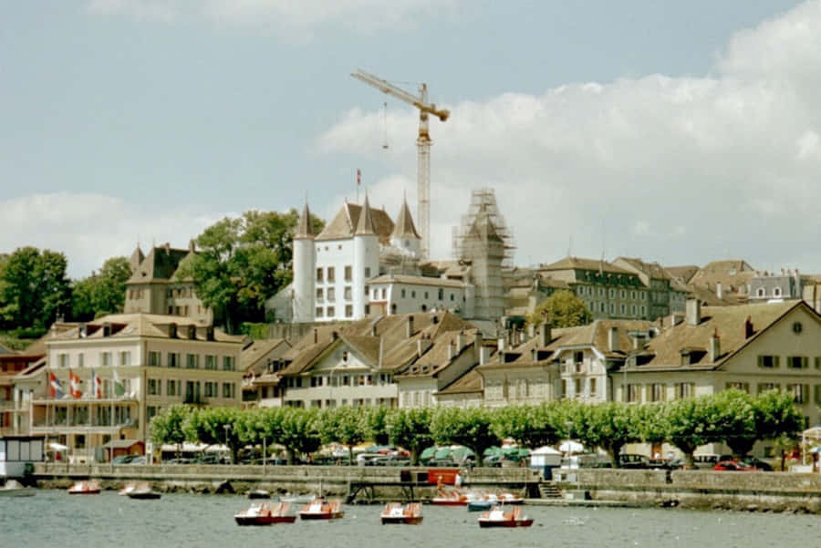 Nyon Schweiz Uferansicht