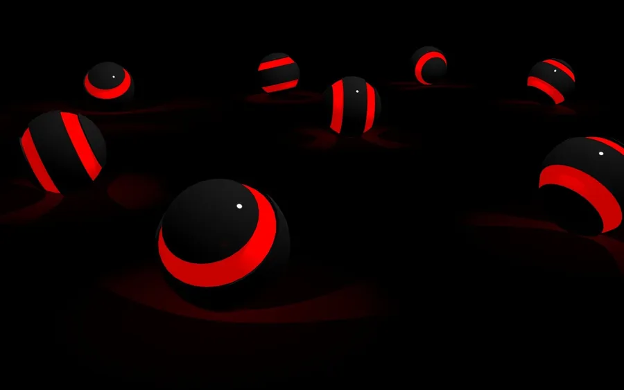 3D Red Circles wallpaper
