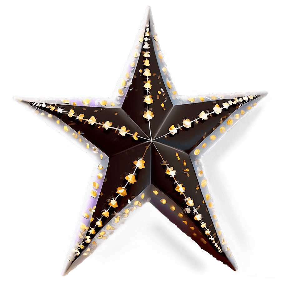 Twinkling Black Star PNG 05252024