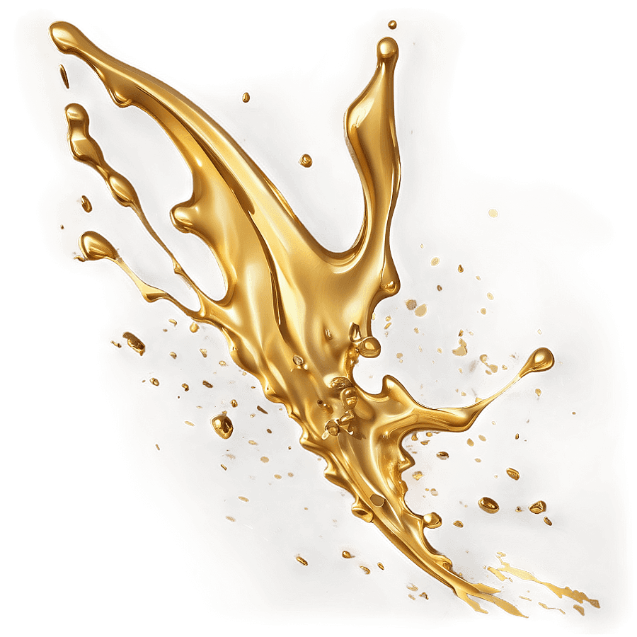 Minimalist Gold Splash PNG 51