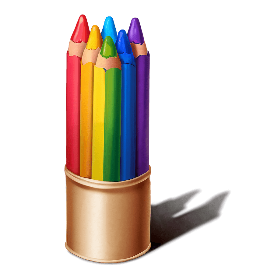Rainbow Crayons PNG rlc