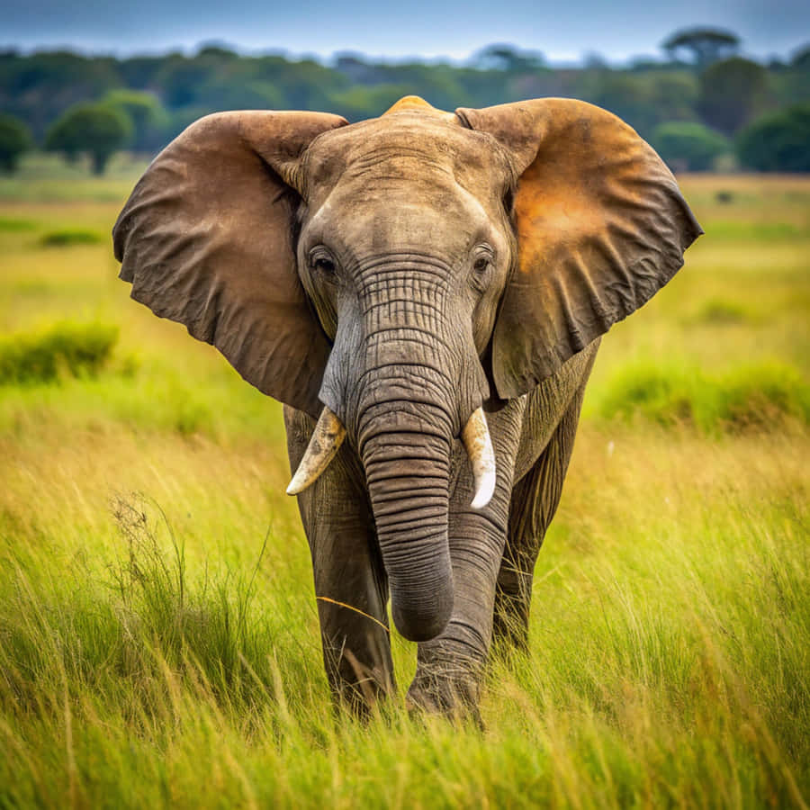 savanna,elephant,tusk,animal,african elephant,bull,mammal,big,daytime,grass,wildlife,horizontal,powerful,strength,africa,ivory,male,mother,safari,strong