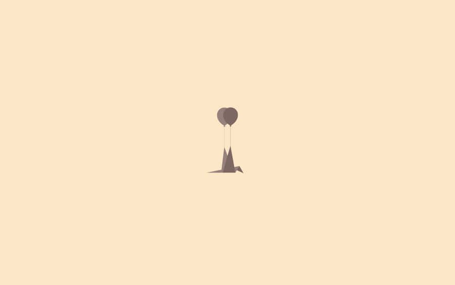 Beige Ballon Minimalistische Kunst