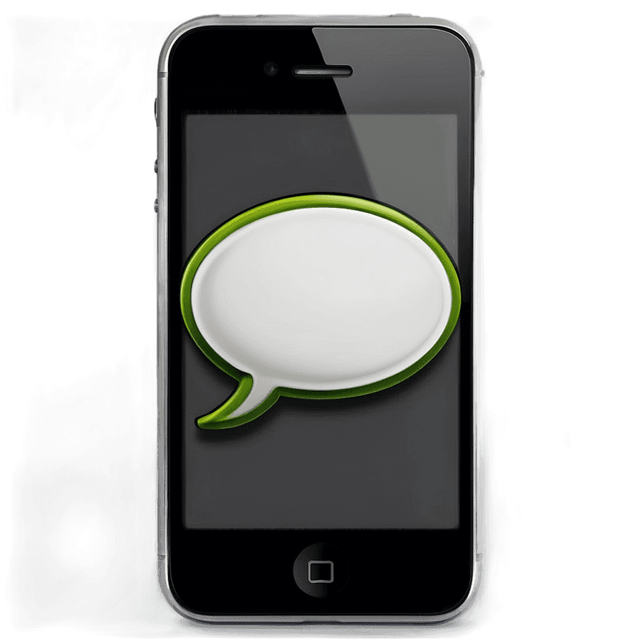 Realistic iPhone Text Bubble PNG 06212024
