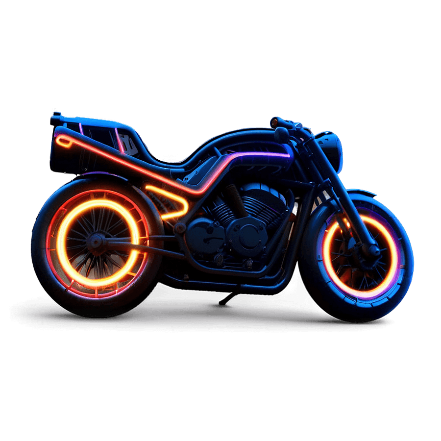 Motorcycle Neon Sign PNG 05242024