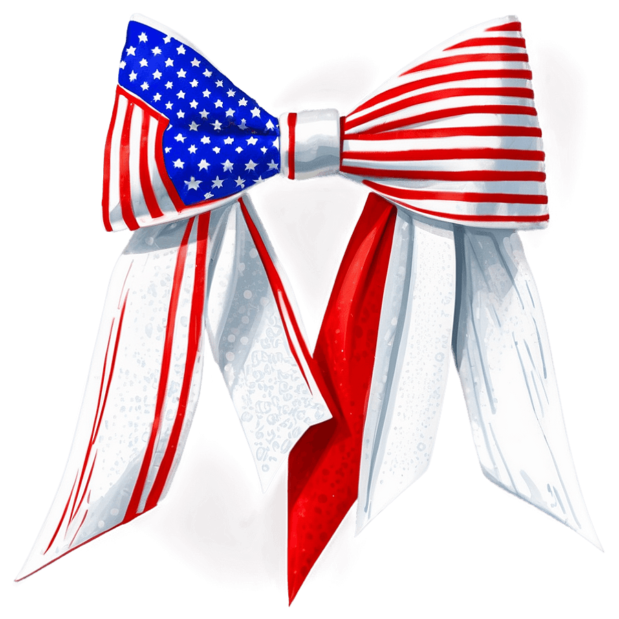 Patriotic Cheer Bow PNG 54