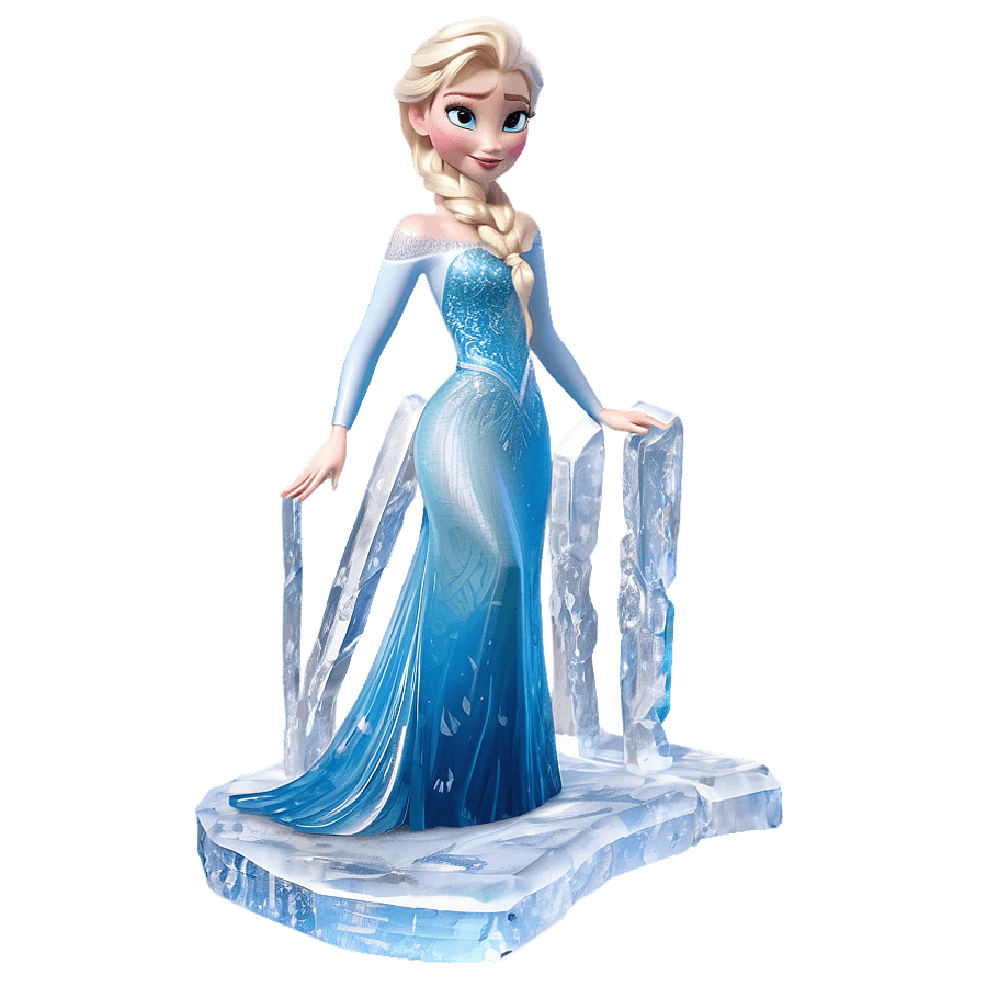 Elsa Frozen Ice Sculpture PNG qwf