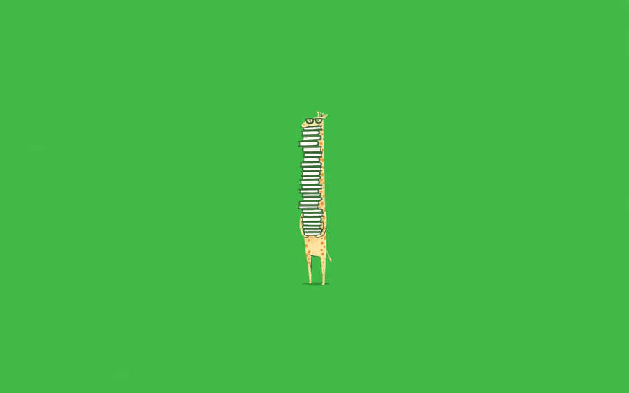 Meias Listradas de Girafa com Fundo Verde