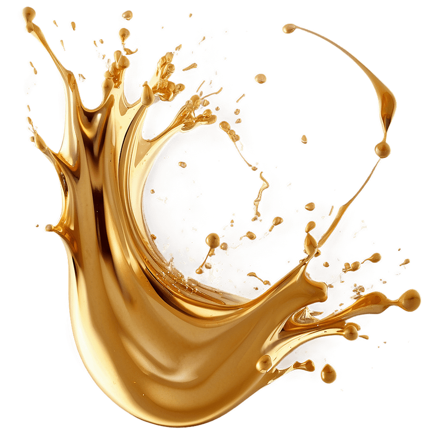 Gold Splash in Slow Motion PNG 06282024