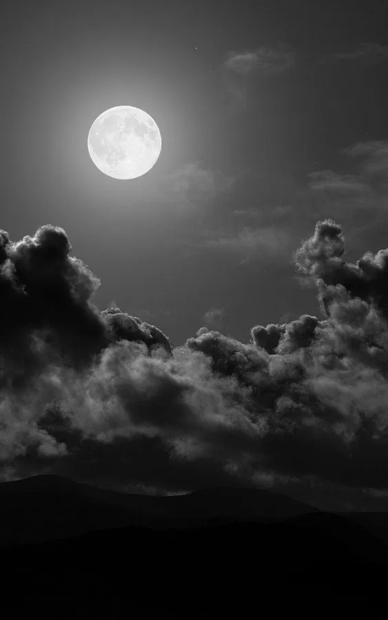 Dark Android Supermoon Clouds