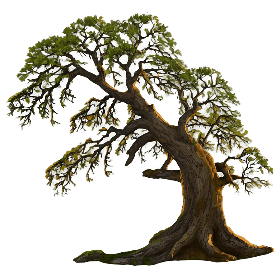 Lone Oak Tree Sunset PNG 05242024