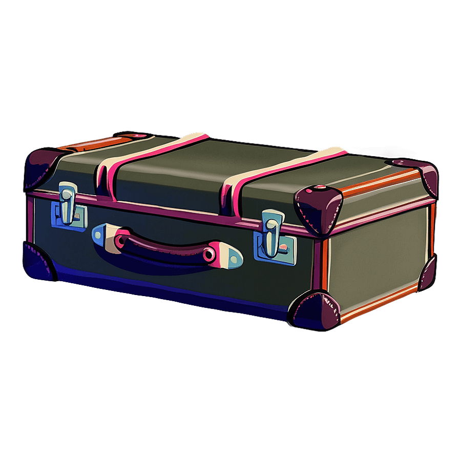 Vintage Suitcase Sticker PNG 06232024