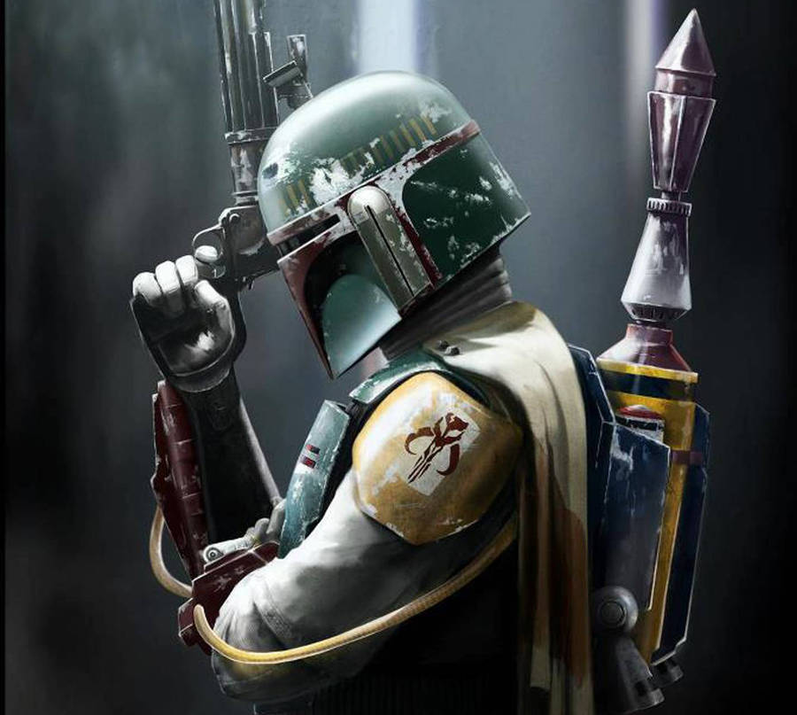 Download Mandalorian Armor-clad Boba Fett Wallpaper | Wallpapers.com