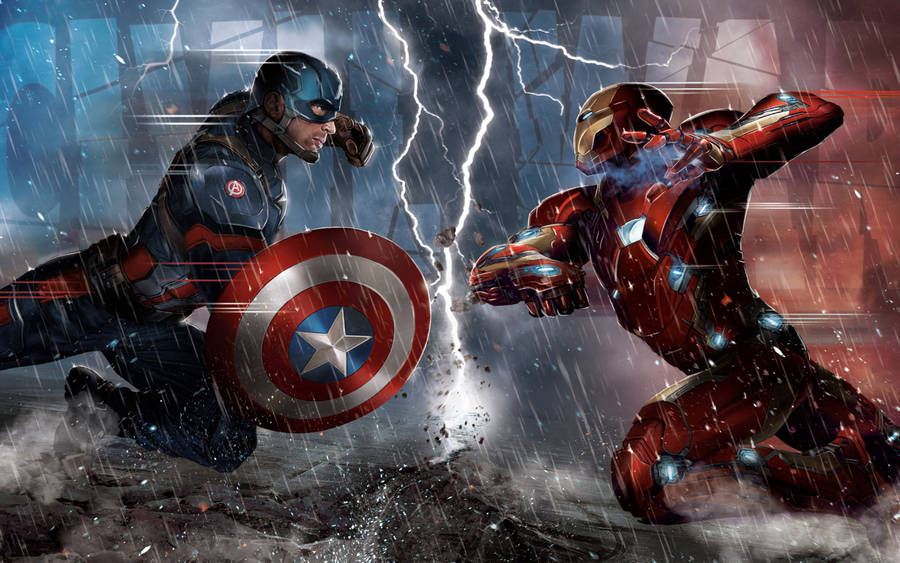 Download Marvel Avengers Fighting Wallpaper Wallpapers Com