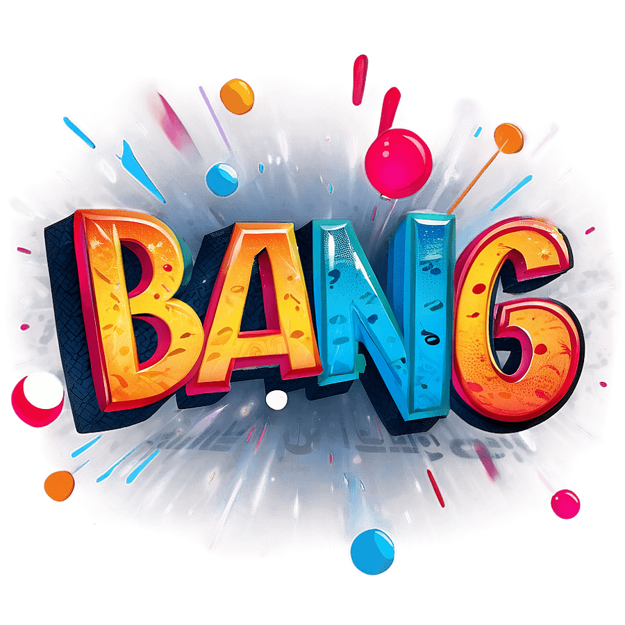 Bang 3D Lettering PNG lap40