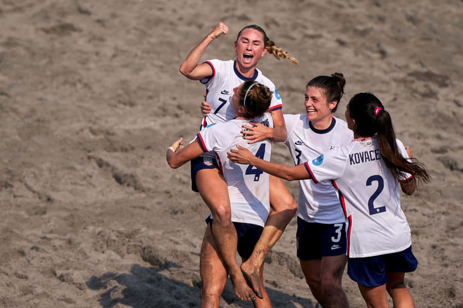 Momento de Celebração do Futebol de Praia