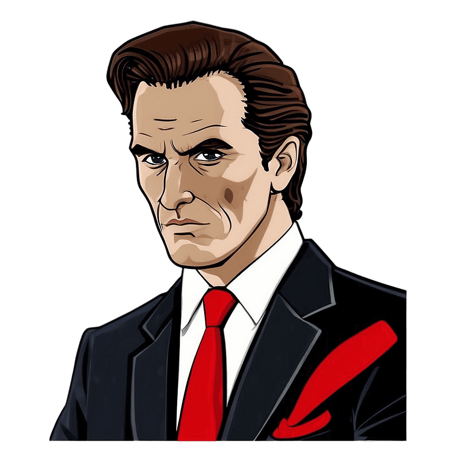 Animated Patrick Bateman Character PNG 8