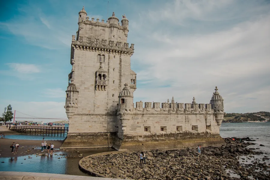 Wide Belém Tower Portugal wallpaper.