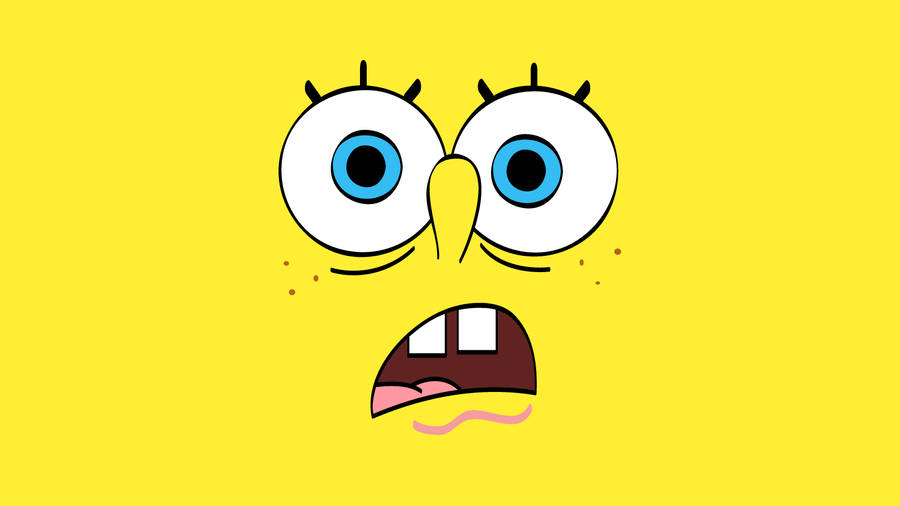 Funny and weird face of Spongebob in HD display