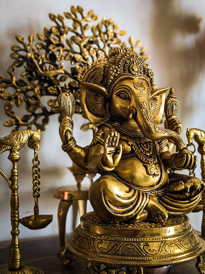 Messing Ganesh 4K Statue