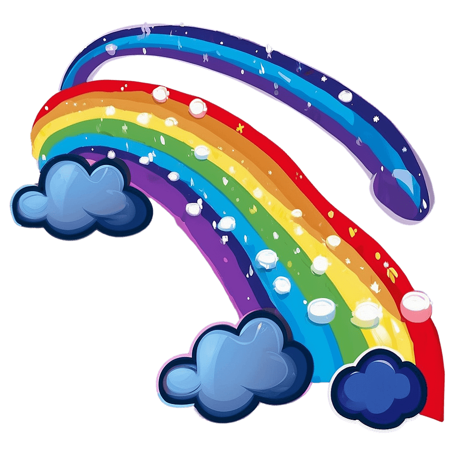 Rainbow With Clouds For Nursery PNG 72