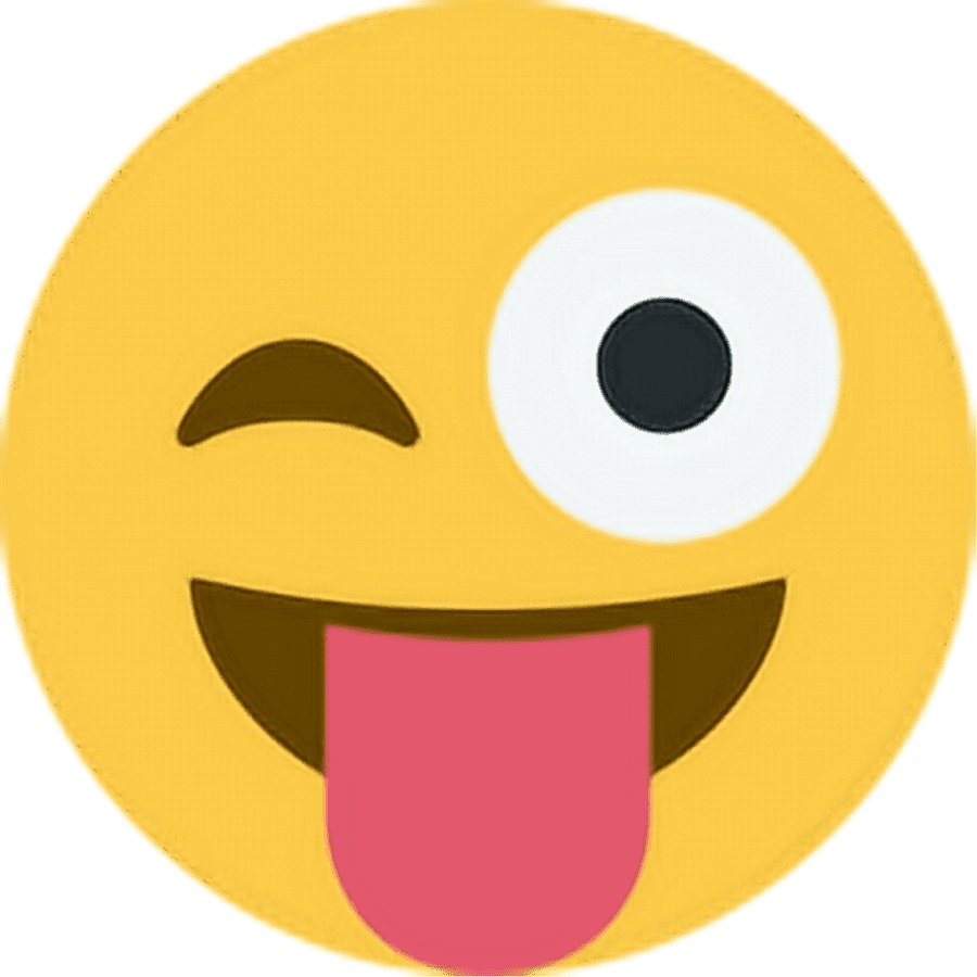 Happy Tongueout Tongue Emoji - Stuck Out Tongue Winking Eye Emoji, HD Png Download