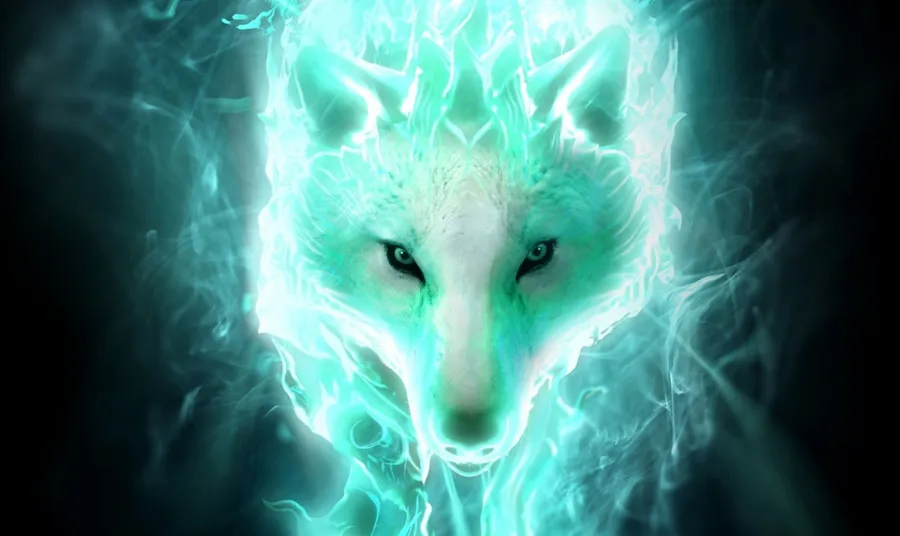 Galaxy Wolf background