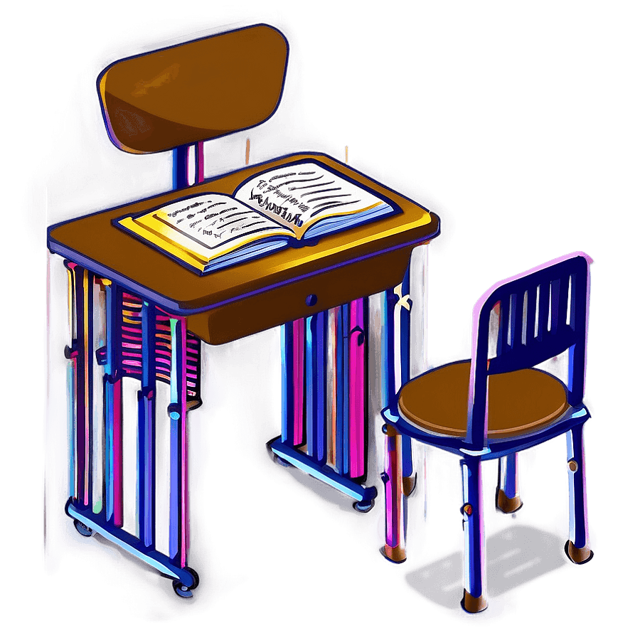 Student Desk and Chair PNG 64