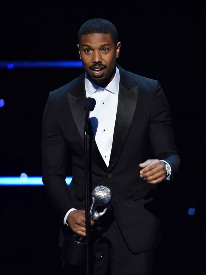 Download Michael B. Jordan Actor Award Wallpaper | Wallpapers.com