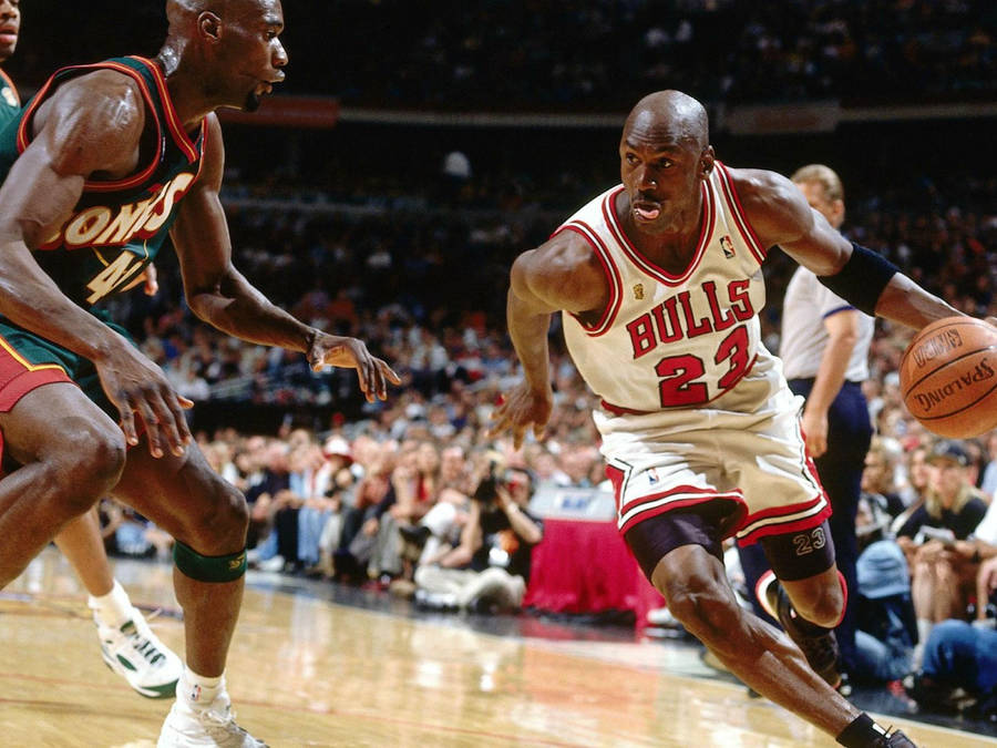 Download Michael Jordan Dribble Wallpaper | Wallpapers.com