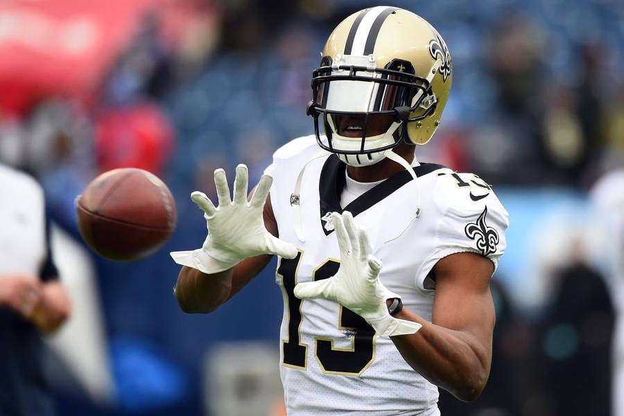 Download Michael Thomas Ready For Catch Wallpaper | Wallpapers.com