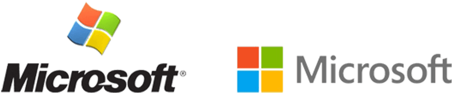 Old And New Microsoft Logo Png - Copyright Images Of Companies