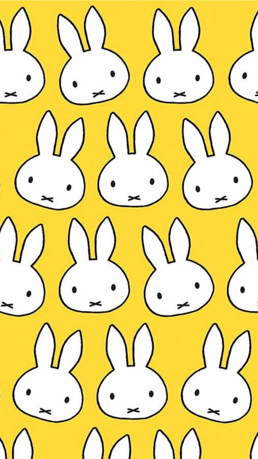 Download Miffy Head Yellow Pattern Wallpaper Wallpapers Com