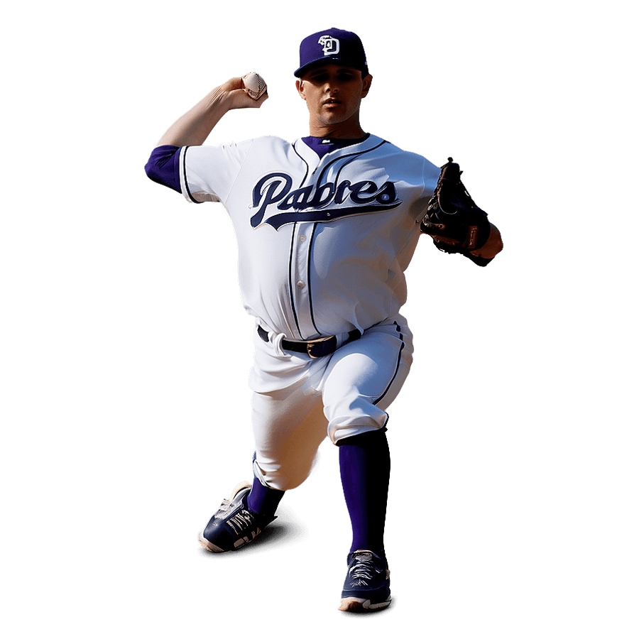 Padres Pitcher Silhouette PNG 06252024