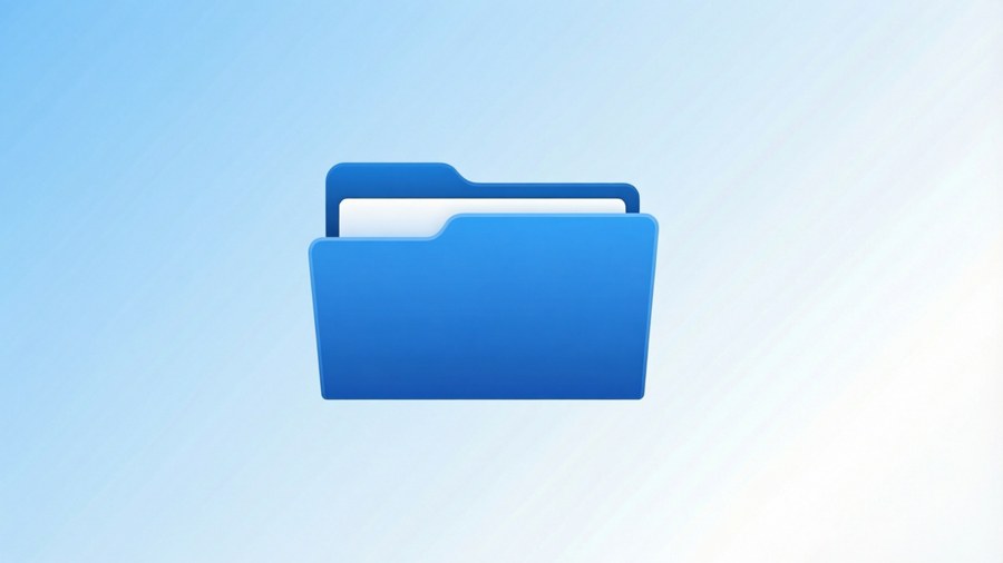 Minimal Blue Folder Wallpaper