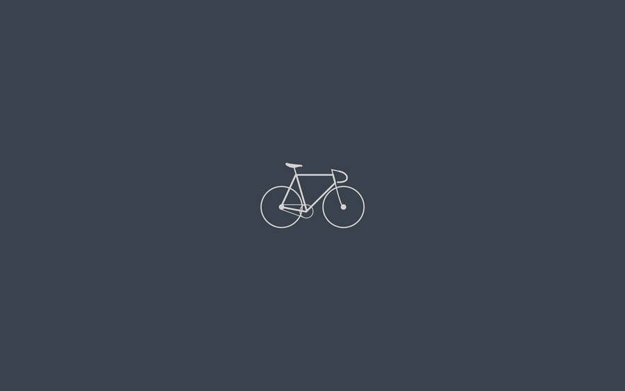 Minimal wallpaper of white bicycle over gray backdrop